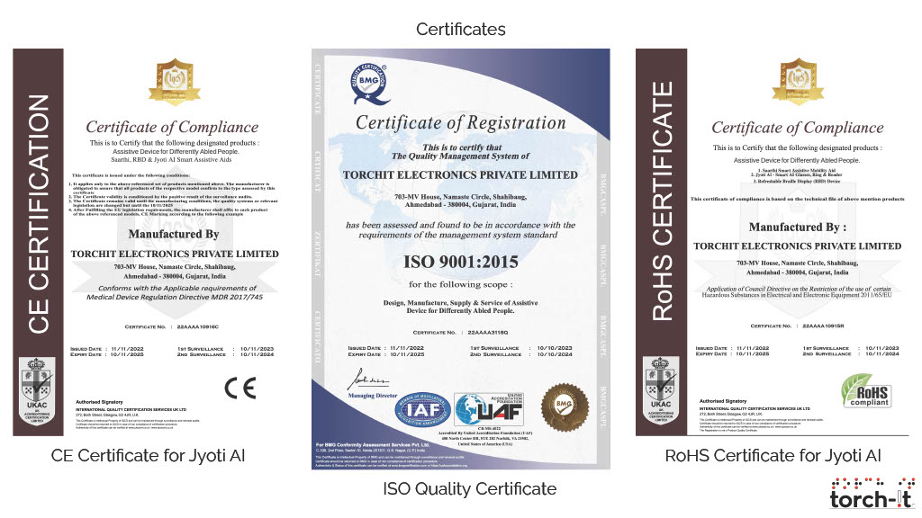 Certifications for Jyoti AI by Torchit